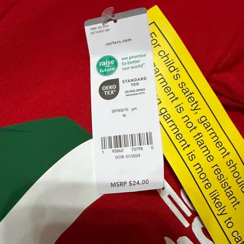 Carter's Red and Green Holiday Shirt